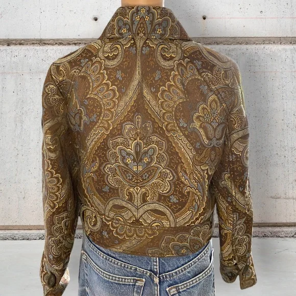 Retro brown paisley jacket - Picture 6 of 6